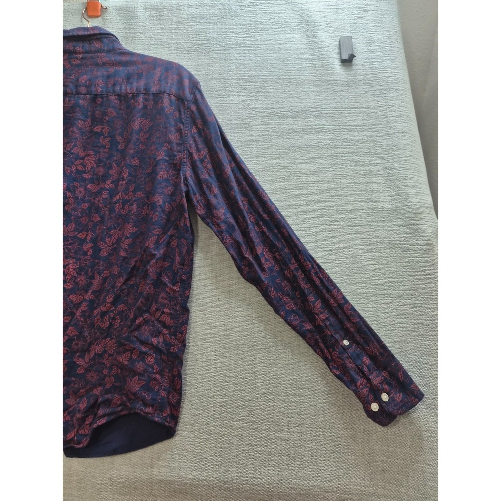 Banana Republic Shirt Mens Large Multicolor Floral Untucked Slim Fit Button Down - Picture 13 of 13